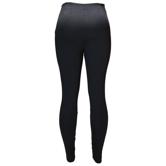 Black Lurex Lined Ponte Legging