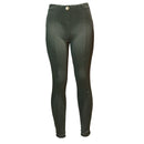 Olive Single Button Dart Ponte Legging-1