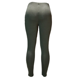 Olive Single Button Dart Ponte Legging - 0