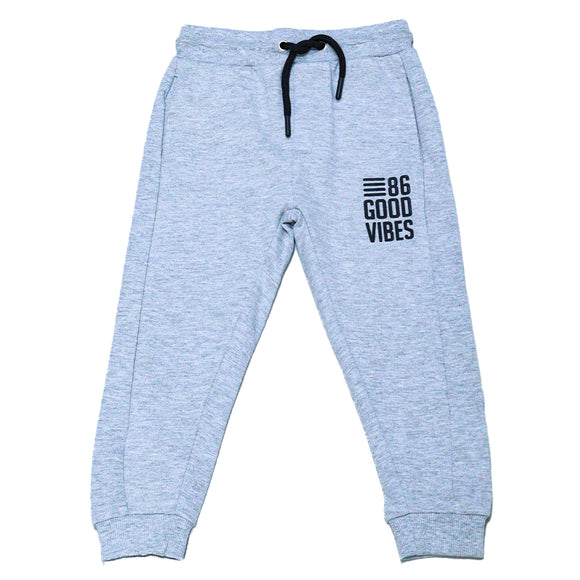 Grey Marl Jogpant With Print