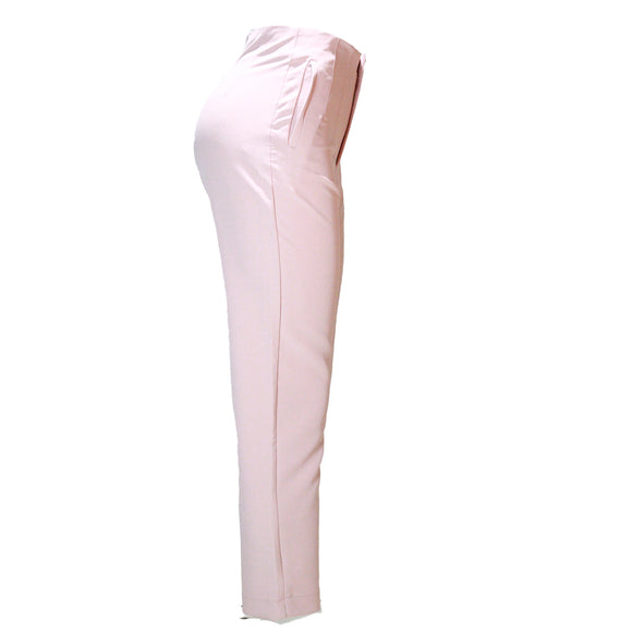 Pink Straight Leg Single Button Trouser