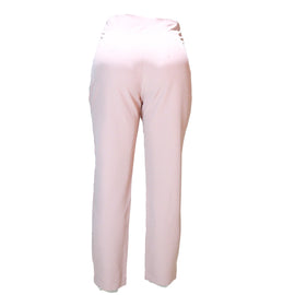Pink Straight Leg Single Button Trouser - 0
