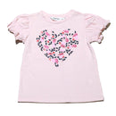 Peach Print T Shirt-1