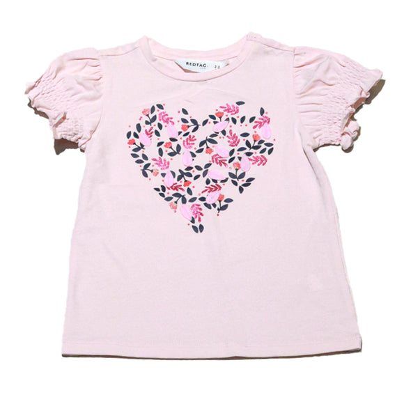 Peach Print T Shirt