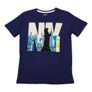 Navy Short Sleeve Graphic Tshirt-1