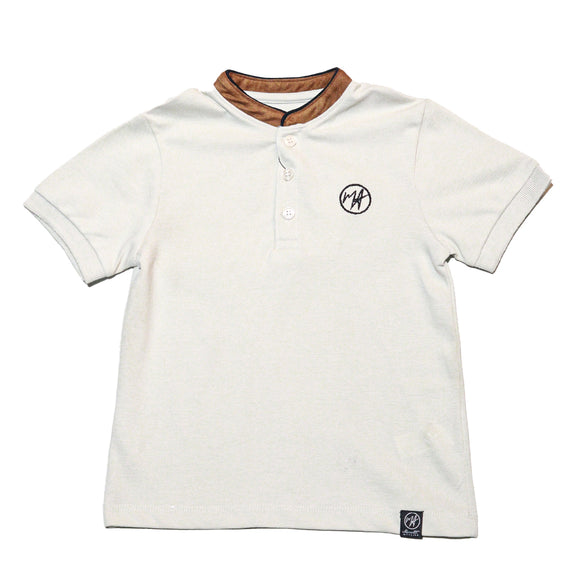 Lt Green Mandarin Collar Polo