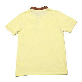 Lt Yellow Mandarin Collar Polo - 0