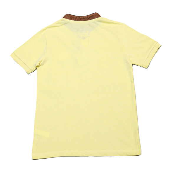 Lt Yellow Mandarin Collar Polo