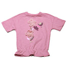 Pink 3D Applique Work Tshirt-1