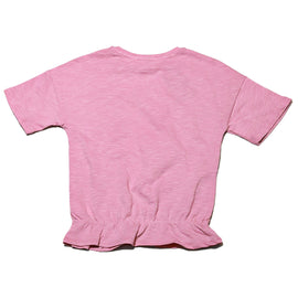 Pink 3D Applique Work Tshirt - 0