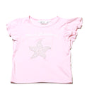 Peach Beads 3D Applique Work Tshirt-1