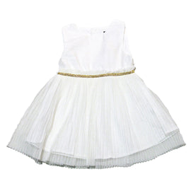 White Mesh Bottom Dress