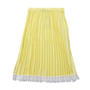 Yellow Pleated Skirts W Lace On-2
