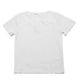 White W Gold Top With Allover