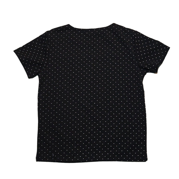 Black W Silver Top With Allover