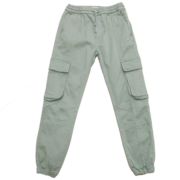 Olive Pullon Jogger Cargo Casual Trouser Green