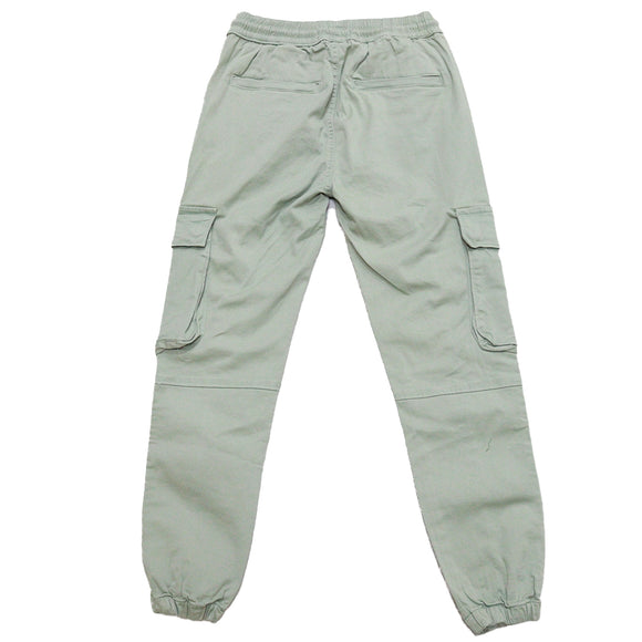 Olive Pullon Jogger Cargo Casual Trouser Green