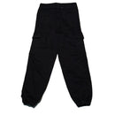 Black Pull On Jogger Cargo Jeans-2