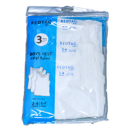White 3 Pack Vest Basic White 2 4 Years