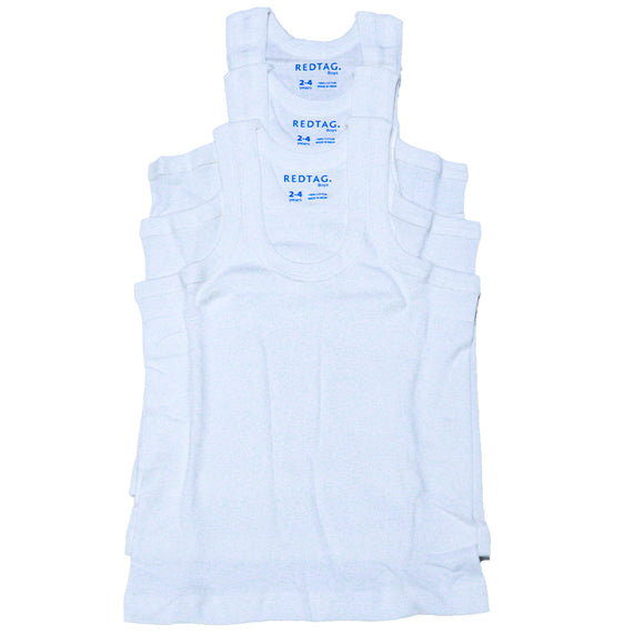 White 3 Pack Vest Basic White 2 4 Years