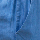 Blue Straight Leg Tencel Trouser-2