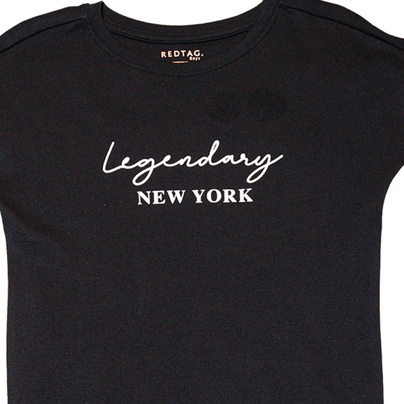 Black Legendary Cut And Sewn Oversize Tee