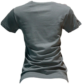 Dark Green Short Sleeve V Neck T Shirt - 0