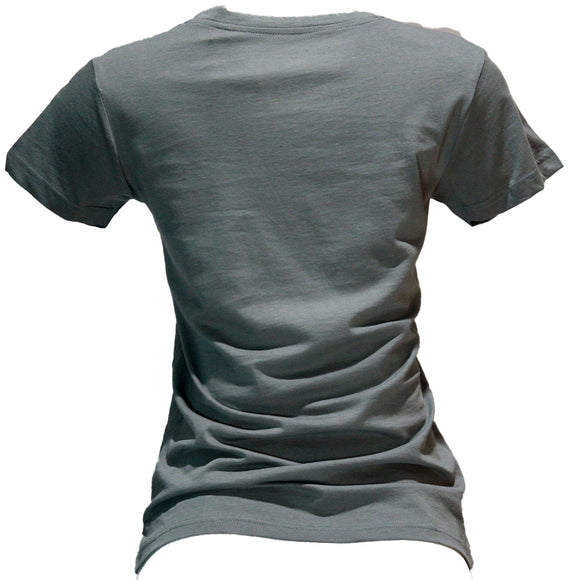Dark Green Short Sleeve V Neck T Shirt