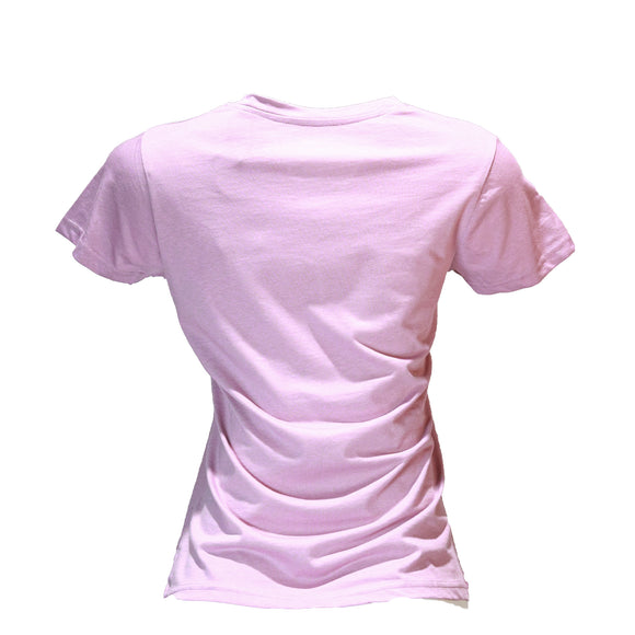 Mauve Short Sleeve V Neck T Shirt