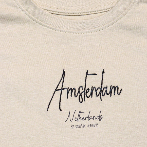 Beige Photographic Oversize Tee