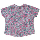 White Floral All Over Print T Shirt With Coral Tights Orange-2