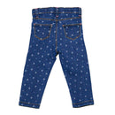 Blue Floral All Over Print Jeggings-2