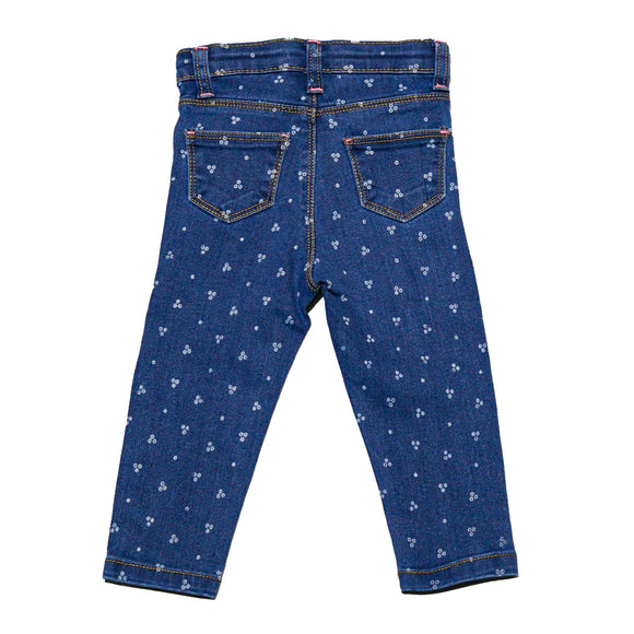 Blue Floral All Over Print Jeggings