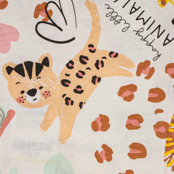 White Animals All Over Print T Shirt