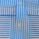 Blue Stripe Hoody Shirt Blue-3