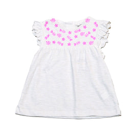 White Embroidered Yoke