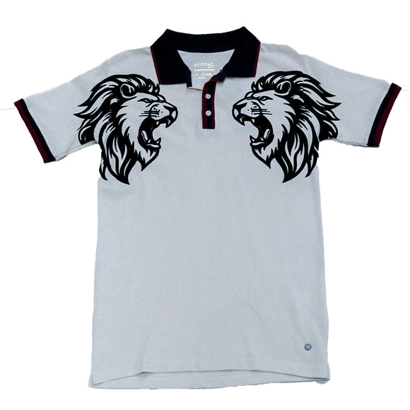 Beige Animal Flock Print Polo Beige