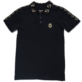 Black Golden Tape Polo Black