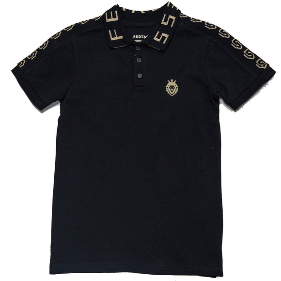 Black Golden Tape Polo Black