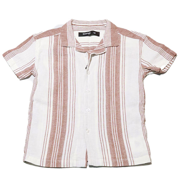 Red Oversized Shirt With Shorts Set