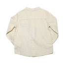 Beige Long Sleeve Oxford Shirt With Pocket-2