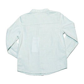 Green Long Sleeve Oxford Shirt With Embroidery - 0