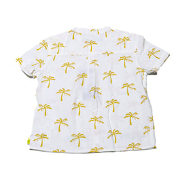 White Mandarin Collar TShirt - 0