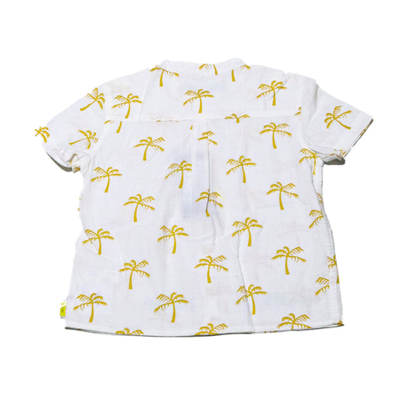 White Mandarin Collar TShirt