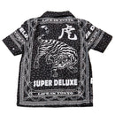 Black Placement Print Shirt-2