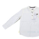 White Bobby Mandarin Collar Tshirt-2