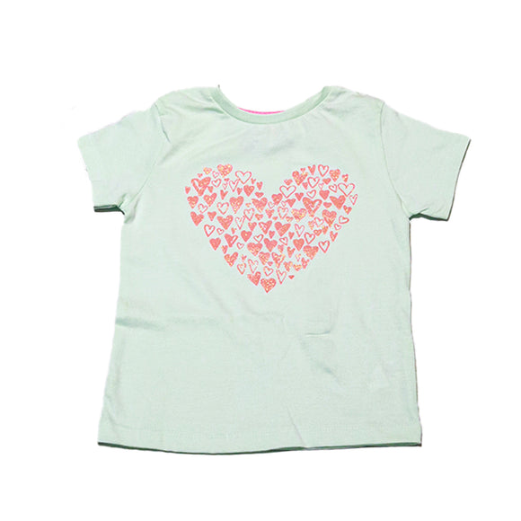 Green Sage  Heart Print Tshirt