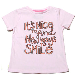 Pink Writing Print Tshirt