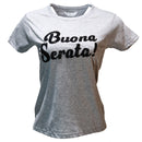 Charcoal Melange Bella Embellished Printed T Shirt-1