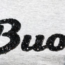 Charcoal Melange Bella Embellished Printed T Shirt-3